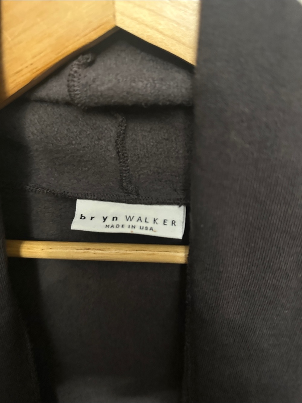 Bryn Walker cocoon open front charcoal gray/ black cardigan Sz XL - Picture 2 of 7